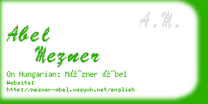 abel mezner business card